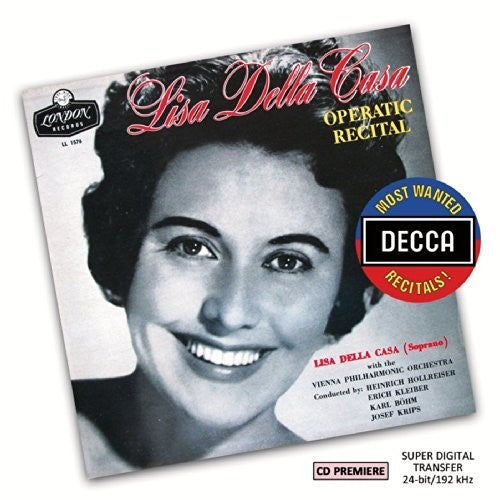 Casa / Hollreiser / Wiener Philharmoniker: Most Wanted Recitals: Lisa Della Casa - Operatic - COMPACT DISCS