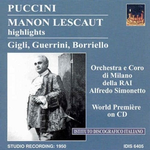Puccini / Borriello / Gigli / Guerrini: Manon Lescaut - COMPACT DISCS