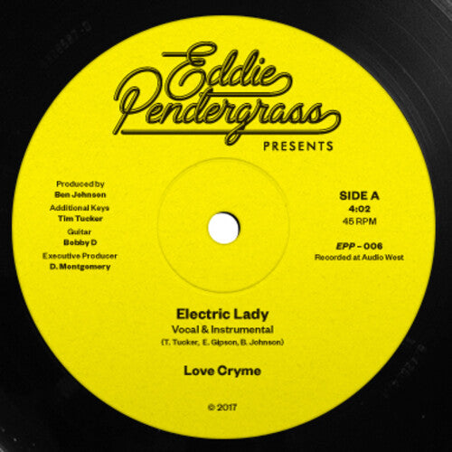 Love Cryme: Electric Lady / Under The N Fluence - 12-INCH SINGLE