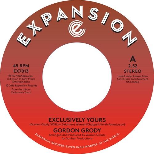 Gordon Grody: Exclusively Yours / After Loving You - 7-INCH SINGLE