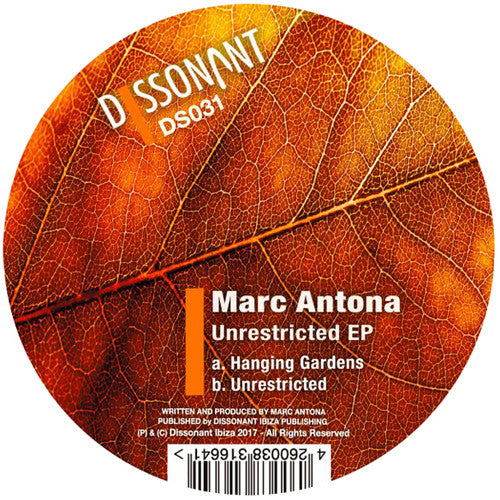 Marc Antona: Unrestricted - 12-INCH SINGLE