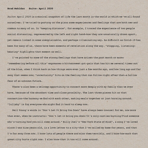 Brad Mehldau: Suite: April 2020 - COMPACT DISCS