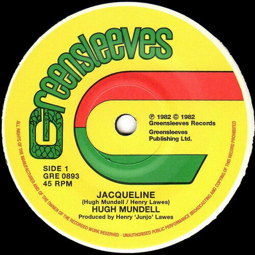 Hugh Mundell: Jacqueline - 7-INCH SINGLE