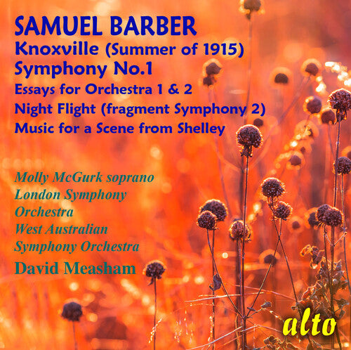 Molly McGurk: Samuel Barber: Symphony No. 1/ Essays Nos. 1 & 2 / Night Flight - COMPACT DISCS