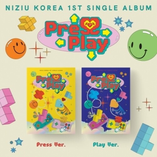 Niziu: Press Play - Random Cover - incl. 88pg Photobook, 2 Photocards, Photo Frame, Postcard + Sticker - COMPACT DISCS