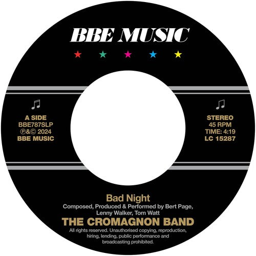 The Cromagnon Band: Bad Night / Quadrant - 7-INCH SINGLE