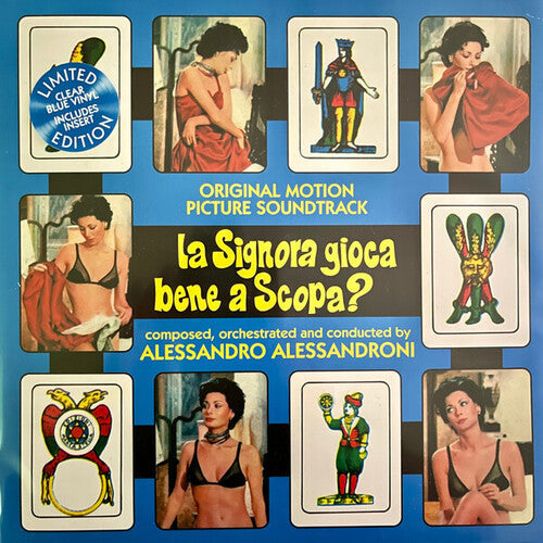 Alessandro Alessandroni: La Signora Gioca Bene A Scopa - Limited 140-Gram Transparent Blue Colored Vinyl - VINYL LP