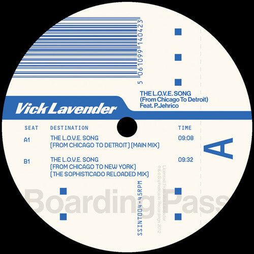 Vick Lavender: The L.O.V.E. Song (From Chicago To Detroit) - 12-INCH SINGLE