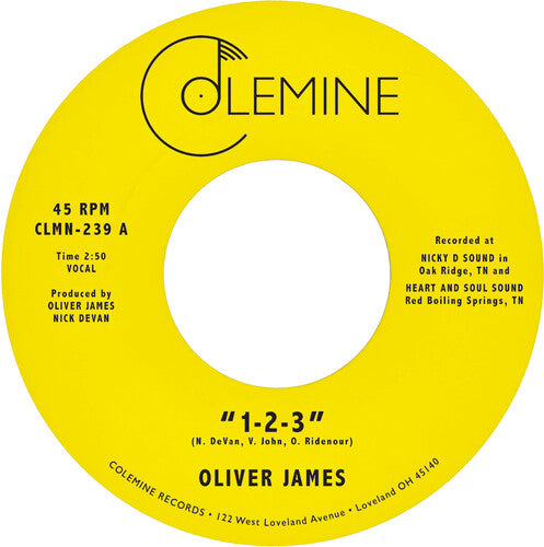 Oliver James: 1-2-3 / Nothing Is Forever - 7-INCH SINGLE