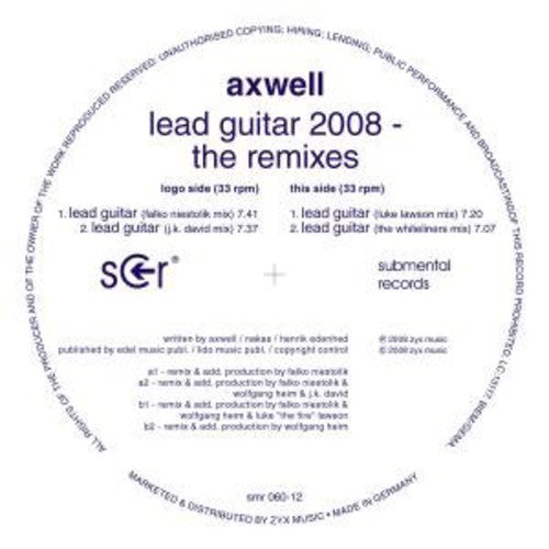 Axwell: Lead Guitar 2008-Remix - 12-INCH SINGLE