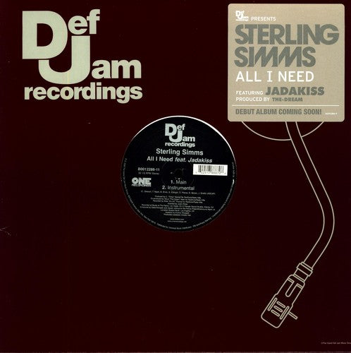 Sterling Simms: All I Need - 12-INCH SINGLE