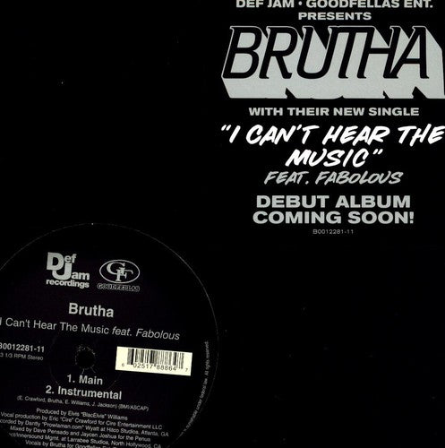 Brutha: I Can't Hear Music - 12-INCH SINGLE