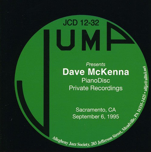 Dave McKenna: Pianodisc Private Recordings - COMPACT DISCS