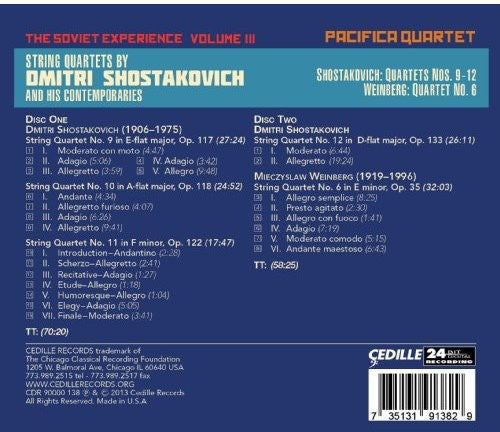 Pacifica Quartet: Soviet Experience 3 - COMPACT DISCS