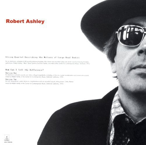 Robert Ashley: String Quartet Describing the Motions of Large - VINYL LP