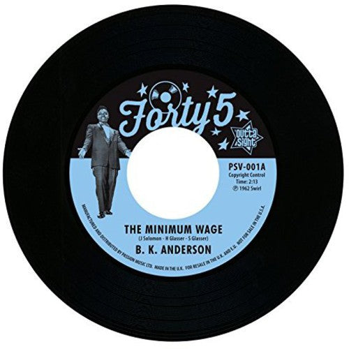 Louis B.K.Anderson Jordan: Minimum Wage/Workin' Man - 7-INCH SINGLE