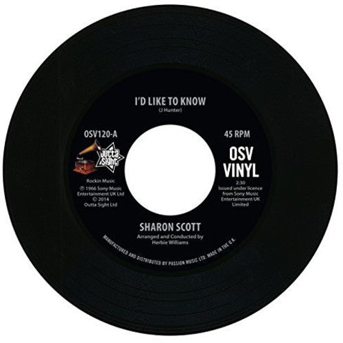 Sharon Scott: I'd Like to Know/I'm Not Afraid - 7-INCH SINGLE
