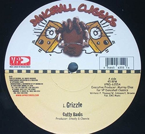 Cutty Ranks: Grizzle - 12-INCH SINGLE