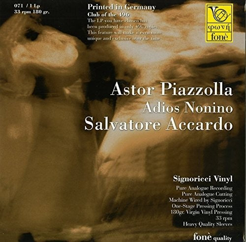 Salvatore Accardo: Astor Piazzola Adios Nonino - VINYL LP