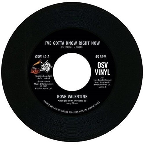 Valentine, Rose / Barrett, Susan: I've Gotta Know Right Now / What's It Gonna Be - 7-INCH SINGLE