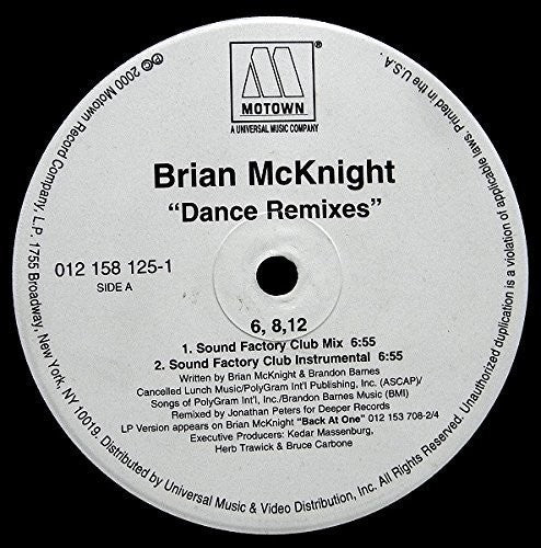 Brian McKnight: 6 8 12 Inches - 12-INCH SINGLE