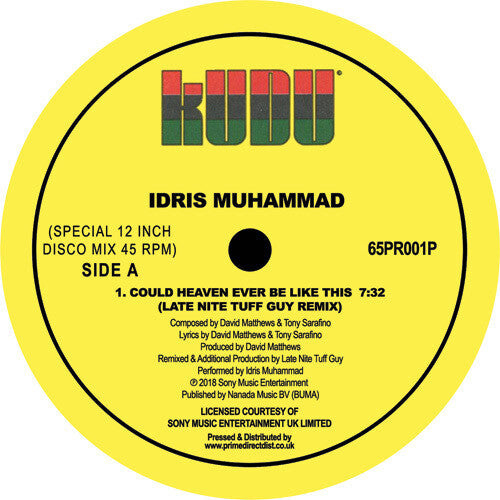 Idris Muhammad: Could Heaver Ever Be Like This (LNTG Remix) - 12-INCH SINGLE