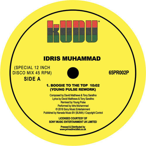 Idris Muhammad: Boogie to the Top (Young Pulse Remix) - 12-INCH SINGLE