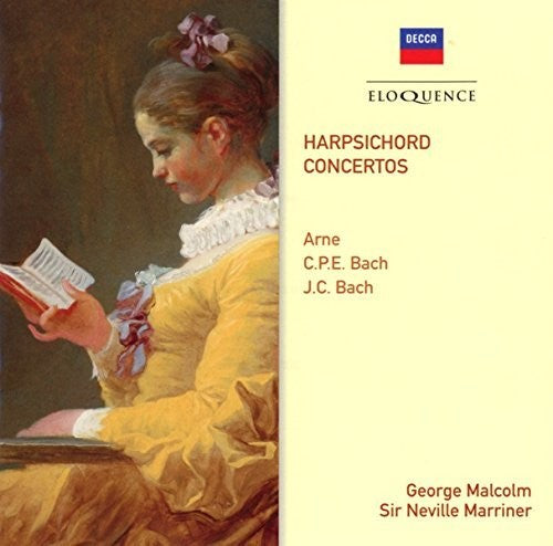 George Malcolm: Arne / C.P.E. Bach / J.C. Bach: Harpsichord Concertos - COMPACT DISCS