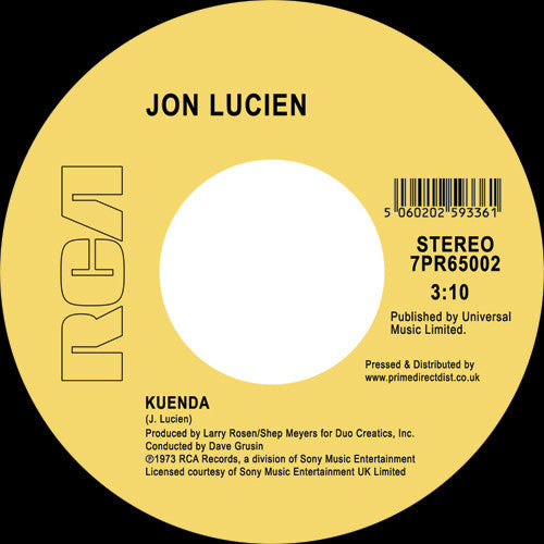 Jon Lucien: Would You Believe In Me / Kuenda - 7-INCH SINGLE