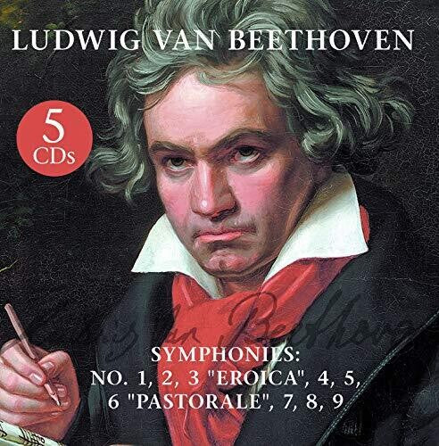 Beethoven: Symphonies: No.1,2,3 Eroica, 4,5,6 Pastorale,7,8,9 - COMPACT DISCS