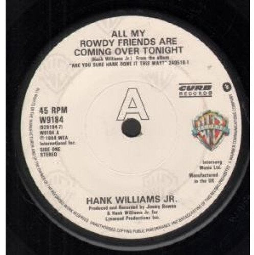 Williams Jr, Hank: All My Rowdy Friends Are Coming Over: Great Tailgate Songs - COMPACT DISCS