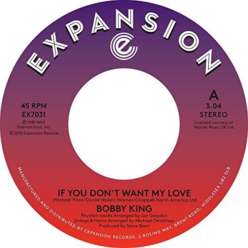 Bobby King: If You Don't My Love / Lovers By Night - 7-INCH SINGLE
