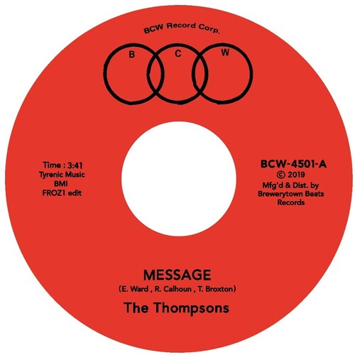 Thompsons: Message (Froz1 Edit) / I'll Always Love You - 7-INCH SINGLE