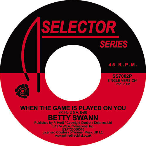 Bettye Swann: When The Game Is Played On You - 7-INCH SINGLE