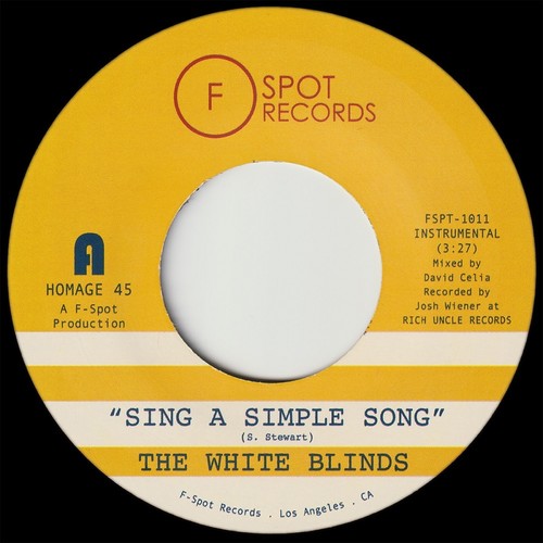White Blinds: Sing A Simple Song / Klapp Back - 7-INCH SINGLE