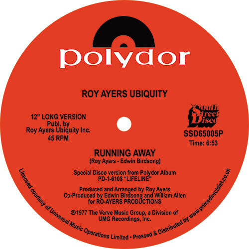 Roy Ayers Ubiquity: Running Away / Love Will Bring Us Back Together - 12-INCH SINGLE