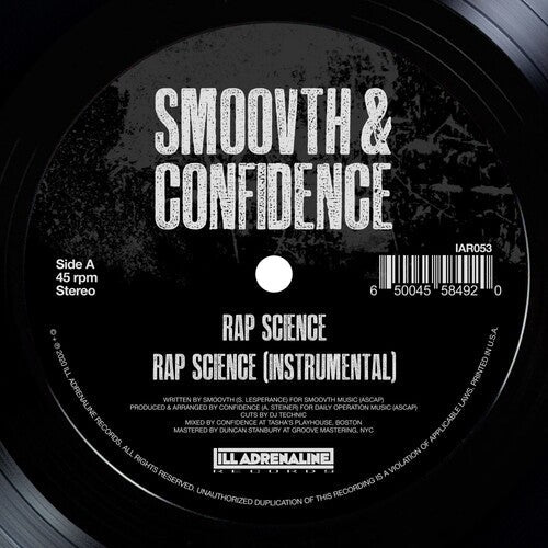 Smoovth & Confidence: Rap Science / Come Get It - 7-INCH SINGLE