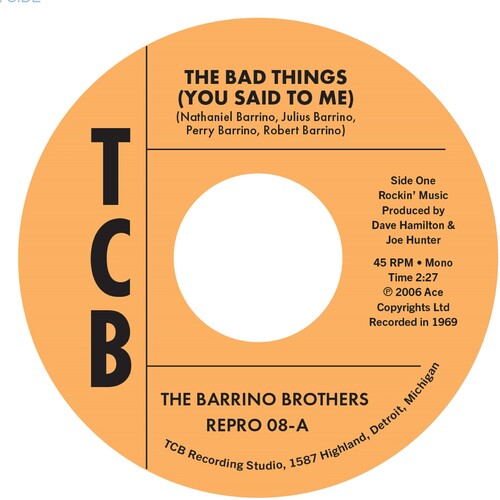 Barrino Brothers: Bad Things (You Said To Me)/Just A Mistake - 7-INCH SINGLE
