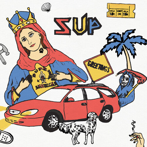 Super American: SUP - Half Red / Half Blue - VINYL LP