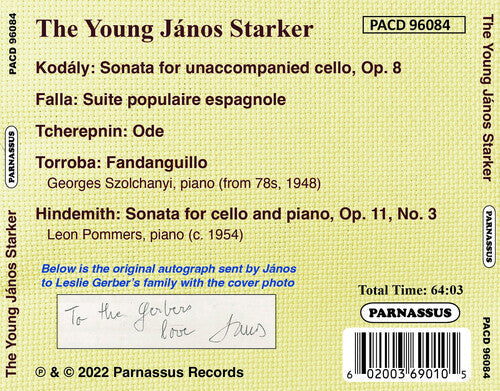 The Young Janos Starker: The Young Janos Starker - COMPACT DISCS
