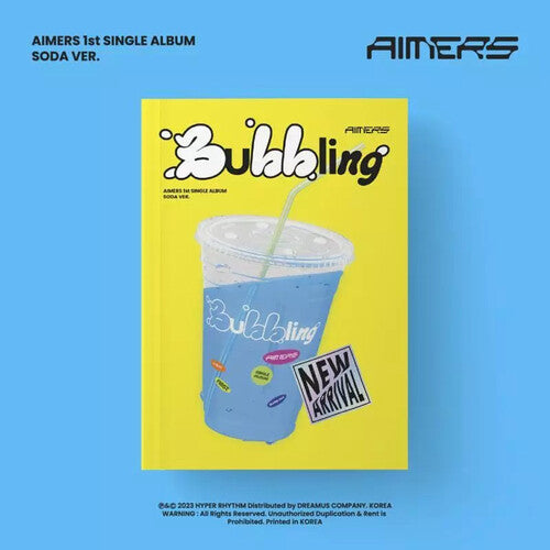 Aimers: 1st Single [Bubbling] (Soda Ver.) - Photo Book, Lyrics Post Card, Sticker, Photo Card, Unit Photo Card, Photo Card Envelope, Free Drink Coupon, Mini Poster - COMPACT DISCS