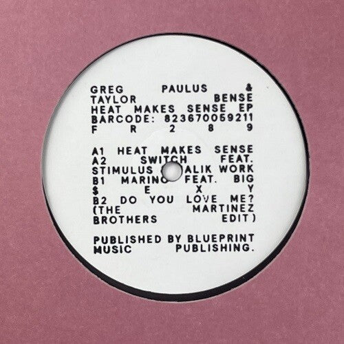 Greg Paulus & Taylor Bense: Heat Makes Sense - 12-INCH SINGLE