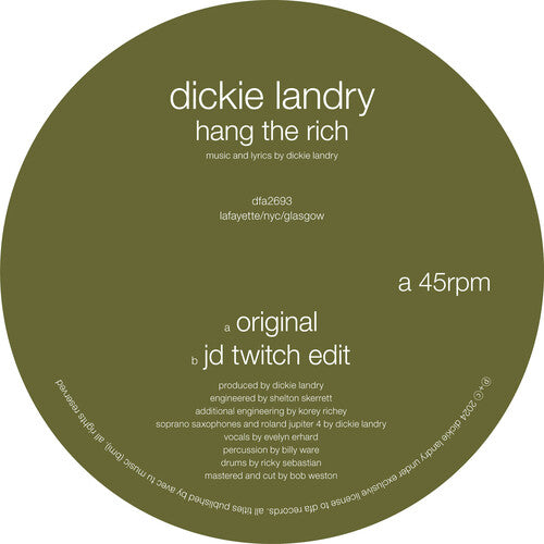 Dickie Landry: Hang The Rich - 12-INCH SINGLE