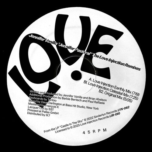 Jennifer Vanilla: Jennifer Pastoral (Love Injection Remixes) - 12-INCH SINGLE