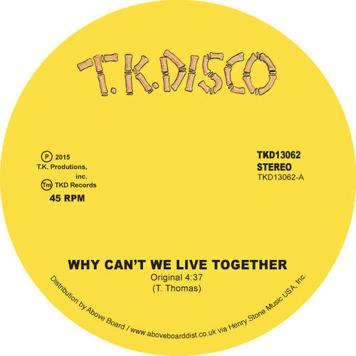 Timmy Thomas: Why Can't We Live Together - 12-INCH SINGLE