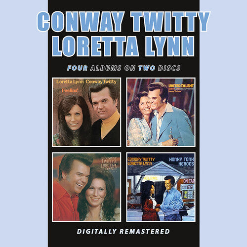 Conway Twitty & Loretta Lynn: Feelins / United Talent / Dynamic Duo / Honky Tonk Heroes - COMPACT DISCS
