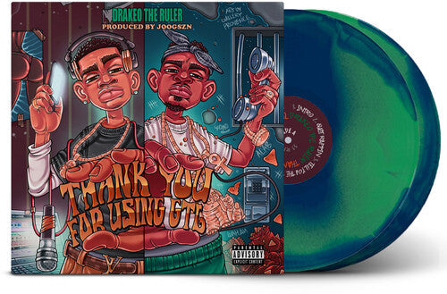Drakeo The Ruler: Thank You For Using GTL - Green/Blue - VINYL LP