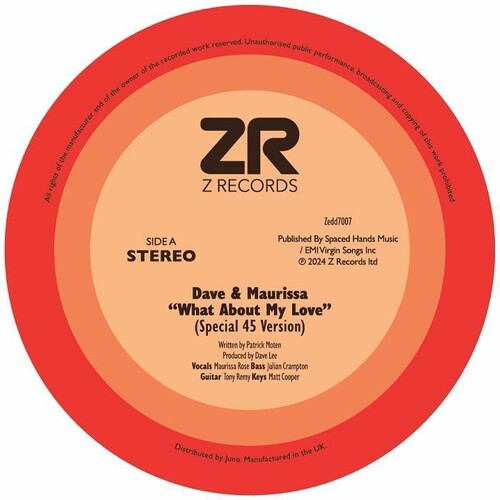 Dave & Maurissa: What About My Love - 7-INCH SINGLE