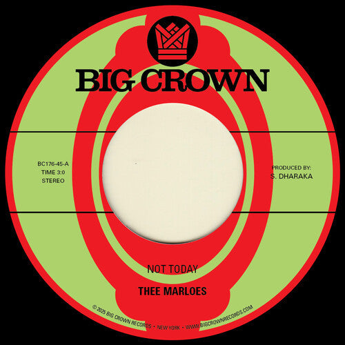 Thee Marloes: Not Today B/W Over - 7-INCH SINGLE
