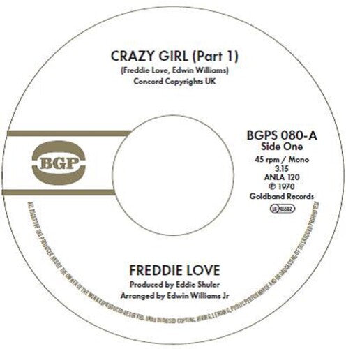 Freddie Love: Crazy Girl (Part 1) / Crazy Girl (Part 2) - 7-INCH SINGLE